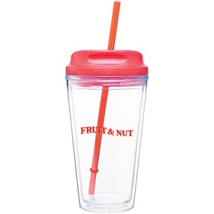 Hot/Cold Spirit Cup with Straw - 16 oz