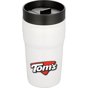 Double Wall Ceramic Tumbler with Hard Lid - 10 oz