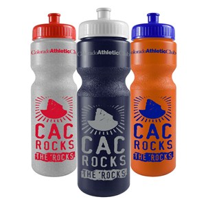 Colored Bike Bottle with Push Pull Cap - 28 oz