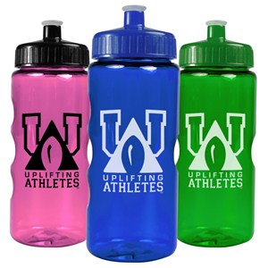 Transparent Sport Bottle with Push Pull Lid - 22 oz
