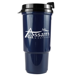 Eco-Friendly Insulated Auto Cup with Thumb-Slide Lid - 16 oz