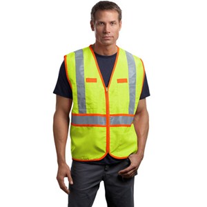 Cornerstone® Dual-Color Safety Vest with Pencil Stall