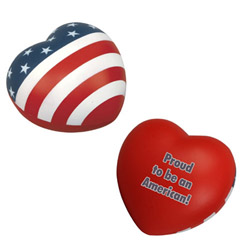 Patriotic Heart-Shaped Stress Reliever