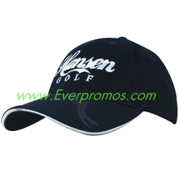 Brushed Heavy Cotton Golf Hat with Embossed Visor