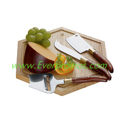 Laguiole Cheese Board with Knives
