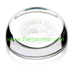 Clear Slant -Top Paperweight