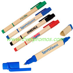 Eco Triangle Paper Barrel Pen/Highlighter