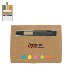Eco-Friendly Memo Case With Sticky Flags & Pen
